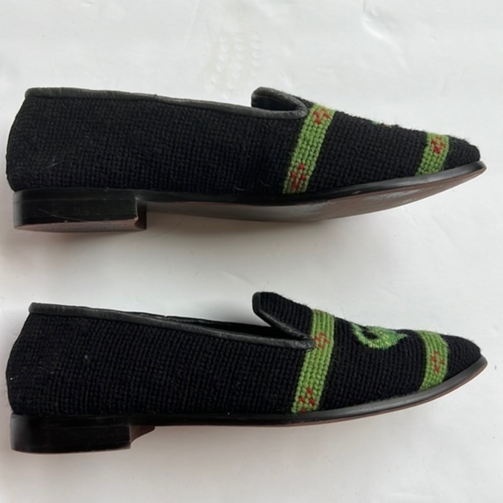 BY PAIGE needlepoint alligator đ slip on loafer shoes in size 8.5 - Picture 6 of 16